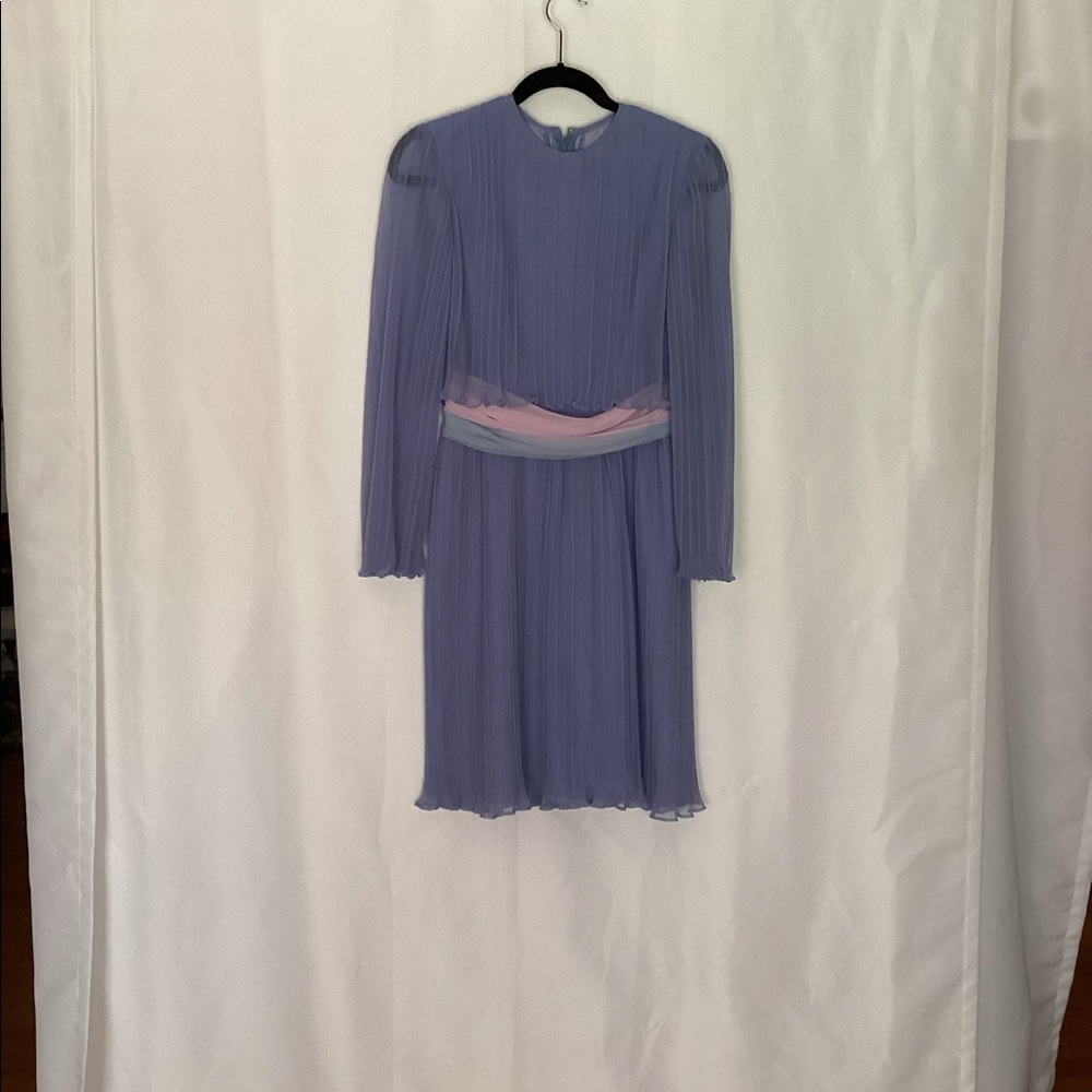 Vintage Miss elliette cali Summer pastel sheer ruffle dress